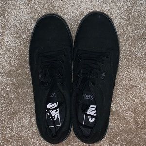 Plain black vans
